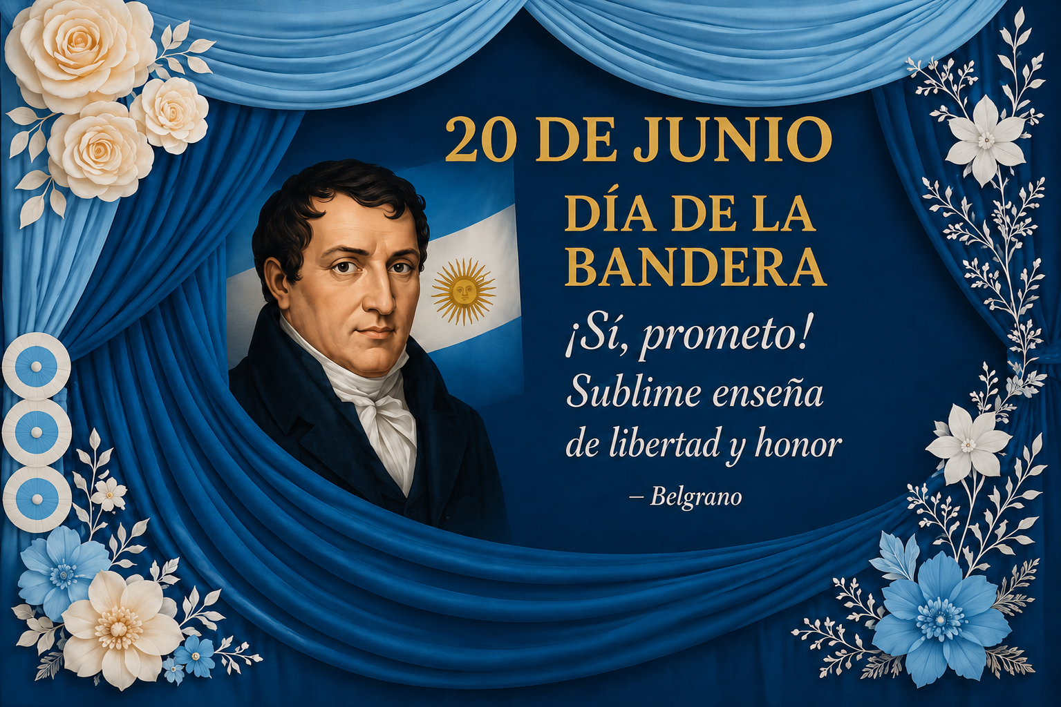 Telón Escolar Manuel Belgrano